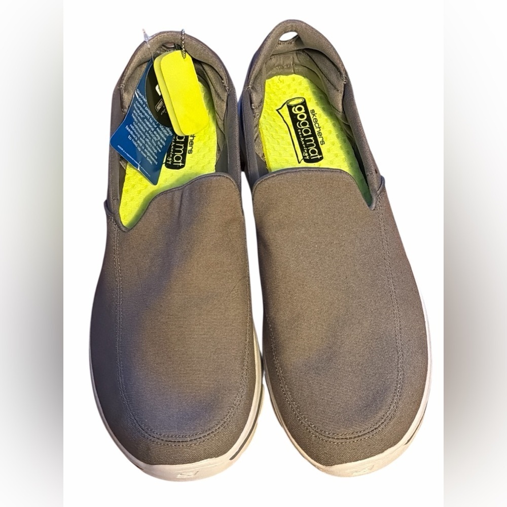 Skechers Men's Brown GOwalk 3 Suede Walking Sneakers - Picture 3 of 5